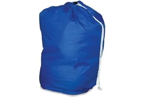 CarebyMail Healthcare X-Large Heavy Duty Laundry Bag with Drawstring | Commercial Style Laundry Bag | Washable and Reusable (Blue)