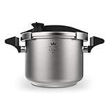 High Street TV AZPKPHOB6 King Pro Classic Cuisinière de 6 L en acier inoxydable avec système de fermeture à une main triple verrouillage de sécurité à fermeture à une main, 6 litres