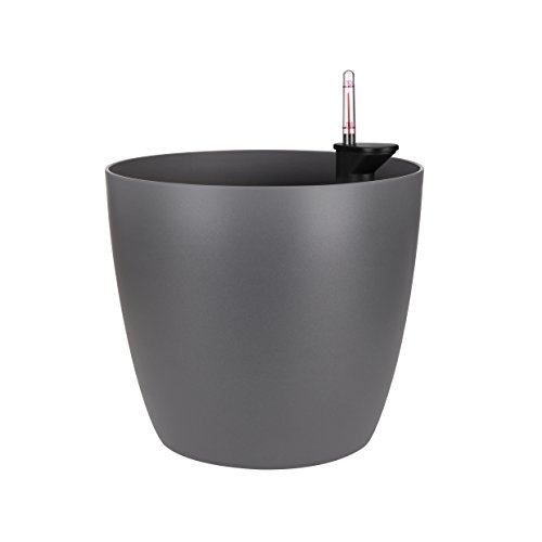 elho Brussels Rund Rollen All-in-One Blumentopf 35cm - Anthrazit