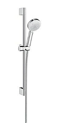 Hansgrohe Ensemble Barre de Douche MyClub Vario 4 Jets Economie d'Eau Blanc/Chrome 26757400