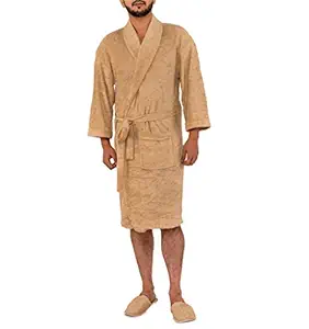 KOYOKA 225 GSM, 100% Rich Cotton, Mens Luxury Bathrobe, 46 * 24, with Free Matching Bathroom Slipper.