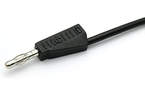 CAVI PER TEST, Laboratorio cavo con impilabili 4 mm Banana Connettori 0,25 meter 1qmm jbf, Nero