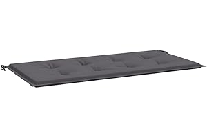 vidaXL Cojín de Banco de Jardín, Cojín Antideslizante de Asiento, Cojín Impermeable, Almohada para Patio Salón, Tela Oxford Gris Antracita 120x50x3 cm