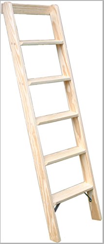 Preisvergleich Produktbild Anlegeleiter 5-Stufen Holz Deko Holzleiter Stufenleiter Hochbett Leiter
