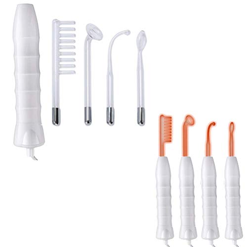 Face Firmer, RF Rod 5tg BG&MF Portable High Frequency Electrotherapy Wands Instrument Acne Beauty Instrument Comb Suitable for Acne Type Skin and Beauty Care-Updated Version