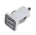 Produktbild 12V / 24V Mikroselbstauto 2 Port USB Auto Ladegerät Adapter / Zigarre Buchse für iPhone iPad iPod 3.1A Weiß