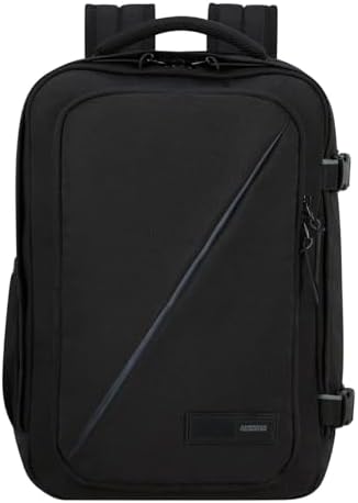 American Tourister Take2Cabin - Borsa da cabina Ryanair 25 x 20 x 40 cm, 24 L, 0,40 kg, Bagaglio a mano, Zaino aereo S Underseat, Nero (Black)
