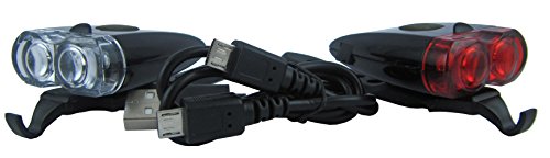 Preisvergleich Produktbild Uni-Com wiederaufladbar USB Bike Set, Kunststoff, schwarz