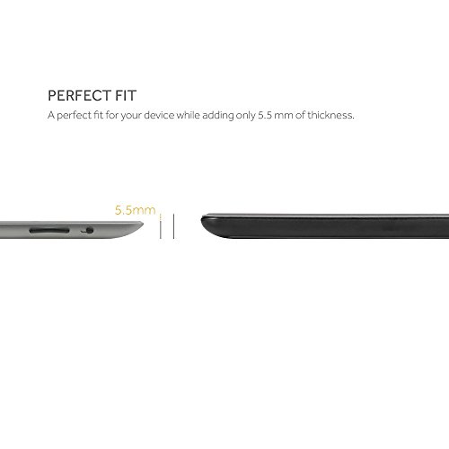 EasyAcc GOLD iPad 4 Hülle Schutzhülle Etui Tasche für Apple iPad 2/3/4 Smart Case Cover mit eingebautem Magnet für Einschlaf/Aufwach – Grau - 3