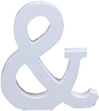 Xuanle Large White Wooden Letters Crafts Home Office Wall Wedding Party Birthday Decorations(Hight:15cm/6")