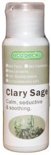 EcoGecko Therapeutic Fragrant Aroma Oil (100 ml) for Water Based Air Purifier Revitalizer Air Freshener, Clary Sage by EcoGecko