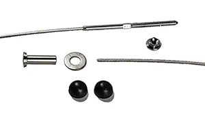 VistaView CableTec - Fast and Easy Stainless Steel Cable Railing Installation Kit for Residential Metal Posts - 1/8 Inch Cable, 30 Feet with Black End Caps