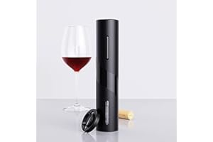 SQUADO Cavatappi elettrico Apribottiglie professionale, portatile con taglierina in alluminio per vino, Apribottiglie elettrico con Taglierino,Tappo,Versatore