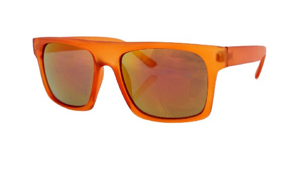 Occhiali da sole da uomo dritto in forma Arancione lenti a specchio :  Amazon.it: Abbigliamento