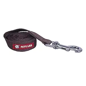 Pets Like Dog Polyester Leash Brown(20mm) (GE-PL0009I)