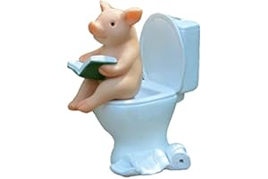 Gemmia Figurine Miniature de Cochon de fée de Jardin- Cochon d'étude de Toilette