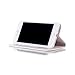 Lomogo [Windbell Embossing] 5.5" iPhone 7 Plus / iPhone 8 Plus Leather Wallet Case with Kickstand Card Holder Magnetic Closure Shockproof Flip Case Cover for iPhone 7 Plus / 8 Plus (5.5-inch) (White-Pink)
