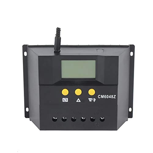 Preisvergleich Produktbild HermosaUKnight Solarladeregler Hintergrundbeleuchtung LCD 48V Auto PWM Laderegler Schwarz 60A