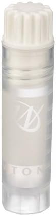 Wheaton W985916 Polypropylene Conical 2mL CryoElite Cryogenic Freestanding Vial, with Writing Patch and Internal Threaded White Cap (Case of 500)