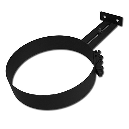 Rohrhalter Halter Ofenrohr Rauchrohr 120 mm Schwarz Halterung - 4