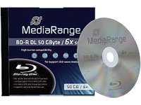 MediaRange BD-R DL Rohlinge (6x Speed, 50GB, 1-er Jewelcase)