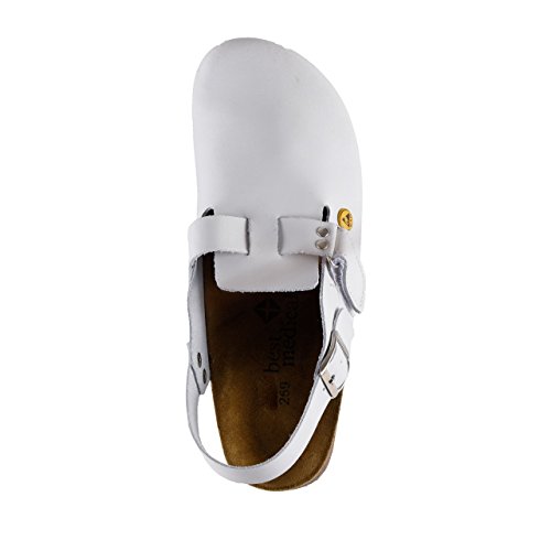 Best Medical+ Damen Tieffußbett Clogs ESD weiss gelocht - 5
