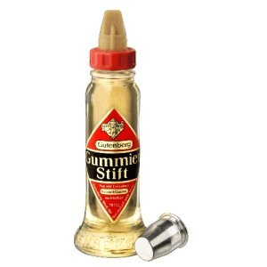 Preisvergleich Produktbild 9 x Gutenberg Gummierstift Kristall-Gummi Glasflasche 60g