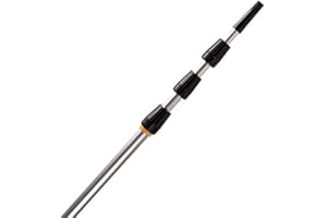 Deter Center Asta Manico Alluminio Metri MT 8 ALLUNGABILE TELESCOPICO Attacco A Vite E Cono