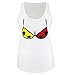 Produktbild DEUTSCHLAND MOTIV 18 Damen Tank Top Weiss / Schwarz-Rot-Gelb Gr. S