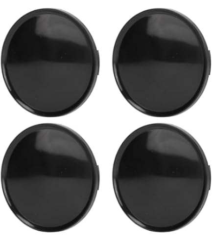 4 stuks wielnaafdekkingen, universele wielnaafdoppen 65mm, wielnaafdekking met gepolijst oppervlak, vervangingsvelgkappen compatibel met VW 3B7601171/6U7 601 171 zwart en Audi aluminium velgen (OD