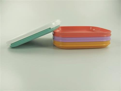TUPPERWARE Picknickteller To Go Picknick mint+flieder+orange+lachs (4) 10426 - 8