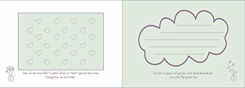 Geschenk zur Geburt für große Schwester: „kleiner Bruder + große Schwester“-Buch (Öko, Recycling-Papier, Erinnerungsalbum/ Fotoalbum für Geschwister) - 2