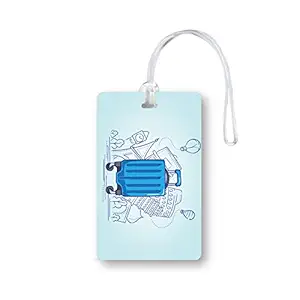 DOTME Trolley Bag for Long Travel Luggage Suitcase Bag Tag with Silicon Strap and Identification Labels for Travel Luggage Suitcases Bags ( 3 x 2 inches)