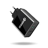 【QC 3.0 CARGA RÁPIDA】La salida de QC 3.0 promete una carga 4 veces más rápida que la convencional, y un 27% más eficiente que QC 2.0, ahorrándole tiempo de carga, minizando calentamiento y pérdidas de energía.