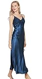 Holen Sie sich bequem und sehen Sie stilvoll und sexy mit diesem ärmellosen V-Ausschnitt Satin Nachthemd. Großer Wert, seidiges Fleckgewebe gibt Ihnen ein luxuriöses und elegantes Gefühl.