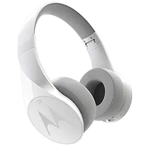 Motorola Pulse Escape Wireless Bluetooth Over The Ear Headphone with Mic (White)