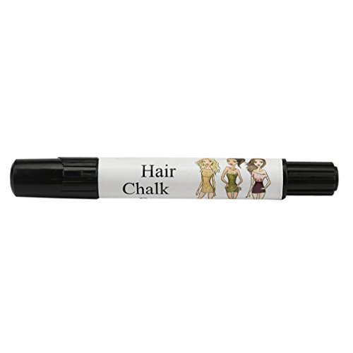 Kolylong Hair chalk, One time Wax Cover Hair Highlights Gradient Pen Temporary Hair dying pen (Black)