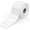 True-Ally 60x40 mm Non-tearable Waterproof - Polyester Glossy - 2.5 x 1.5 inch - 500 /Roll - Peral White Self Adhesive Sticker - Printing Barcoding(Ribbon Required) (1 Rolls Per Pack (500 Labels))
