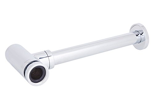 Design Siphon für Waschbecken Geruchverschluss zylindrische Form Messing verchromt - 4