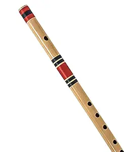 AIBANA Beginners Flutes Natural Medium Right Hand 7 Hole Bansuri Musical Instrument Size 19 inche (C Natural)