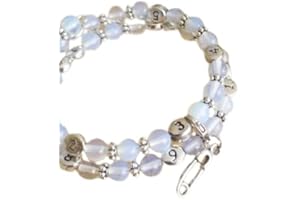 NAÏRIS BIJOUX Bracelet d'allaitement opalite - permet de noter l'heure de la dernière tétée ou dernier biberon - modèle Pertiwi