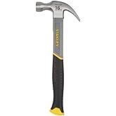 STANLEY STHT0-51309 450g Fiberglass Curved Nail Hammer | Bi-material grip for comfort and non-slip, forged high-carbon steel