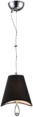 Modern Chrome Cutting Metal Elegant Pendant Light, Black Shade, E14 40 W Not Included; 220 – 240 V