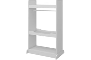 Vicco Armario Infantil Conny, Blanco, 67 x 110 cm con Barra de Colgar de Madera y pomos