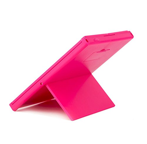 Covermason Faltbarer beleuchteter Schminkspiegel Spiegel für Make up und Rasur die Reise oder das Bad, mit 8-LEDs (Rosa) - 3