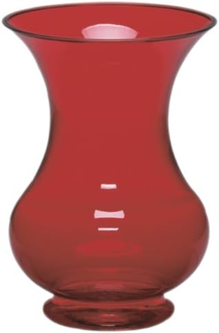 Syndicate Sales 8 1/2" Pedestal Vase, Ruby