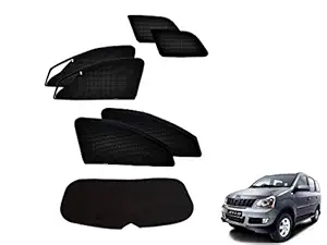 Kozdiko Zipper Magnetic Car Sunshades Set of 7 Pcs Black Color with Dicky for Mahindra Xylo