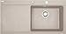 Produktbild FRANKE Spüle MYTHOS MTG 611 in SAHARA mit Becken links und Druckknopfventil / Ausschnittmaß 980 x 495 mm / Einbauspüle / Granitspüle