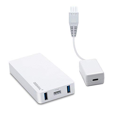 GISSARAL GISAC65-AM3 65W Adaptador delgado ordenador portátil Type C Cargador después de 2016 New MacBook Pro 13 15 Touch Bar y New MacBook 12 Doble USB para Apple Android Tableta teléfono inteligente