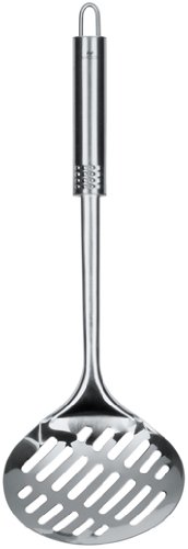 Fackelmann 40466 Nirosta Abseihlöffel, Ovalgriff 35 cm, Edelstahl